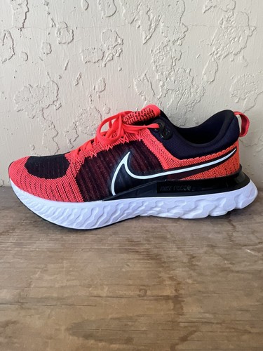 Nike React Infiity Running Flyknit 2 Black Bright Crimson Sneaker Men's 11.5 - Picture 11 of 23