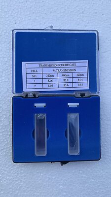 Set Of 2 Optical Glass Cuvettes, 10mm, Spectrometer Cell Cuvette Volume 3.5ml