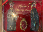 Vintage Gorham Nativity Holy Family Set Crystal with 24K Gold Accents - 3 Pieces — photo 2