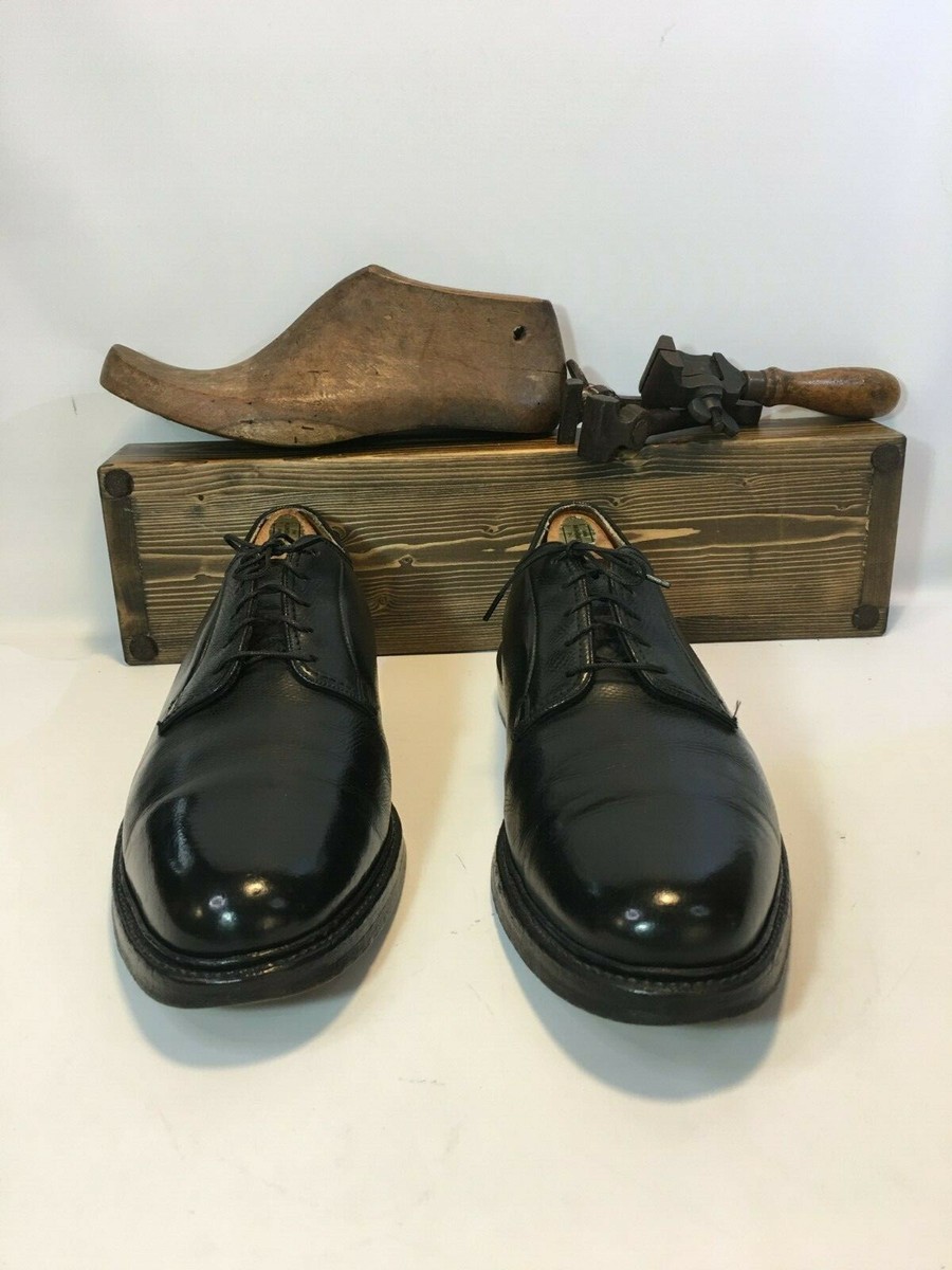 VINTAGE FLORSHEIM IMPERIAL 10.5 E BLACK PEBBLE GRAIN PTB OXFORD V