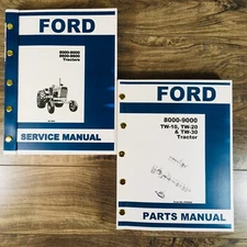 Ford 8000 8200 8400 8600 Tractor Service Parts Manual Repair Shop Set Workshop