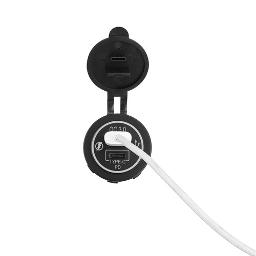 36W 2 Port USB Type-C QC 3.0 Charger LED Socket Outlet Car Caravan Boat Marine - 第 9/11 張圖片
