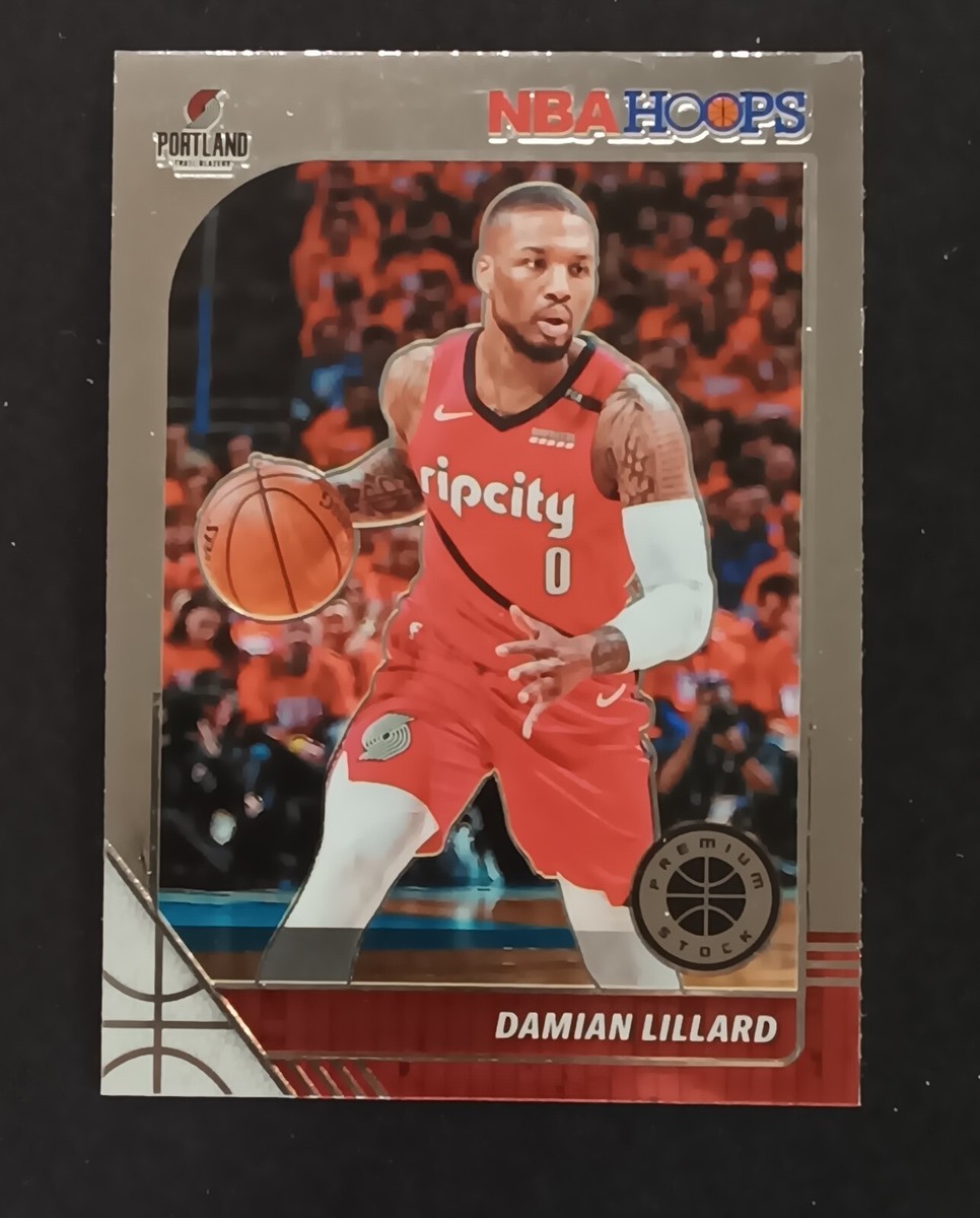 2019-20 Panini Hoops Premium Stock #157 Damian Lillard Portland