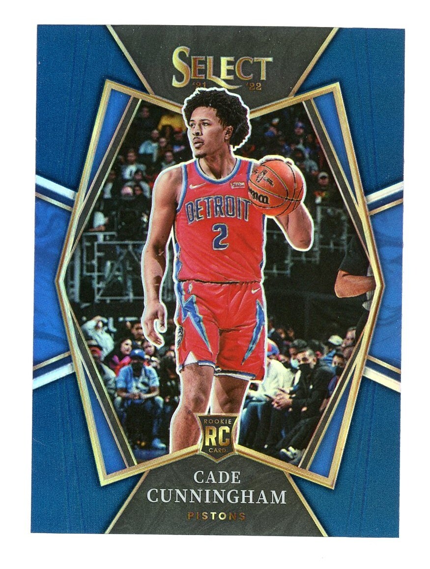2021-22 Panini Select Premier Level Blue Prizm Cade Cunningham #116 Rookie RC