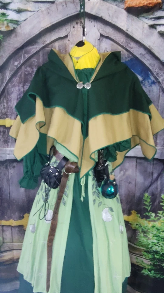 Capa Fantasy Elven, lienzo de algodón, Ren Faire, LARP, SCA, Wicca, talla única Foto 2 de 4