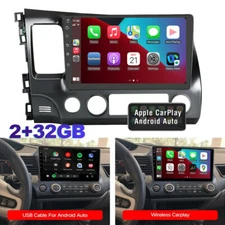 For Honda Civic 2006-2011 CarPlay Car Radio Stereo GPS Navi BT Android 13 QLED