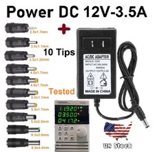 AC 100-240V DC 12V 3.5A 42W Power Supply for LED Strip CCTV  10 Power Plug Tips