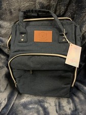 KeaBabies Explorer Backpack Diaper Bag Blue Insulated Waterproof w Changing Pad