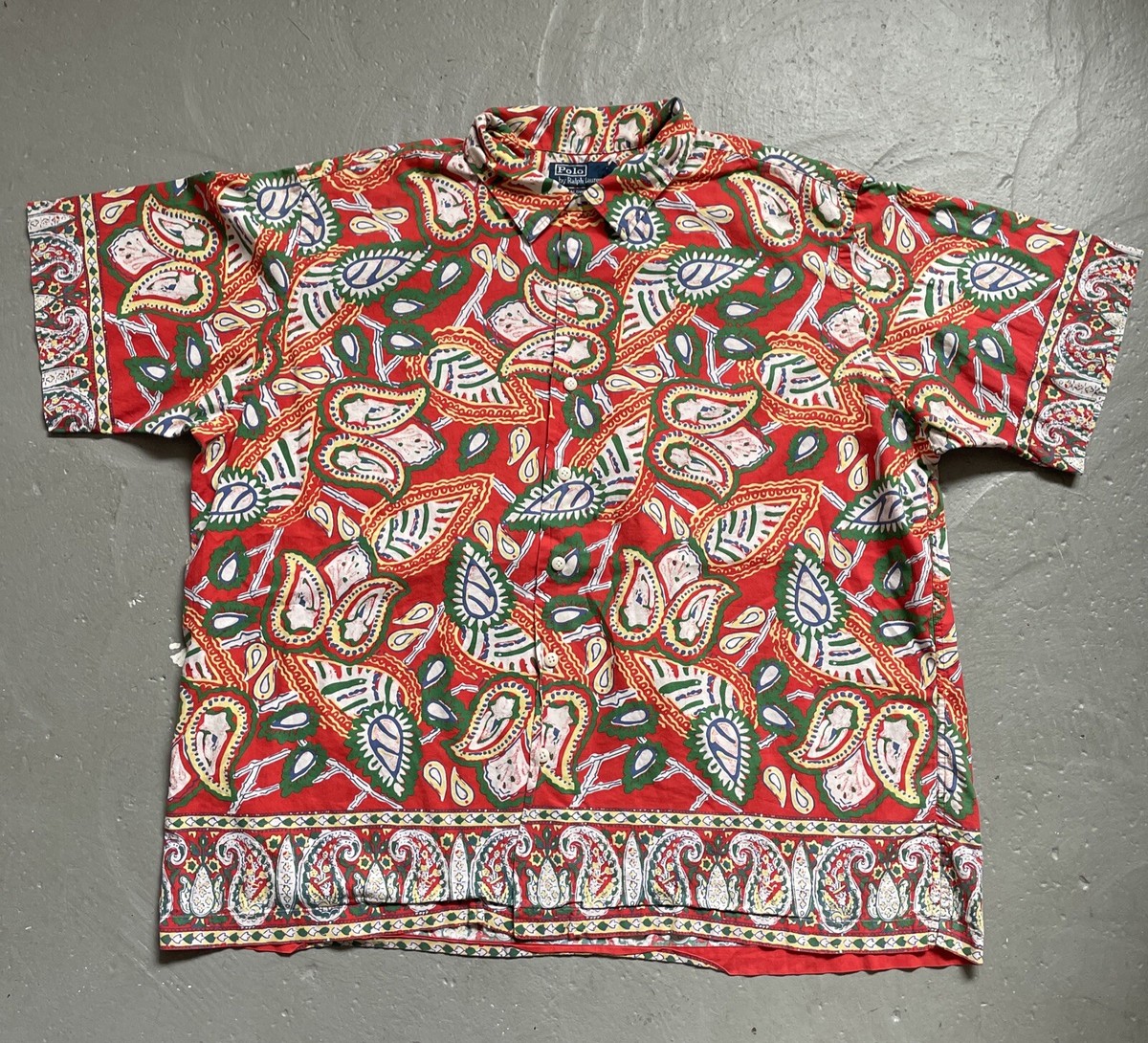 Vintage Polo Ralph Lauren Caldwell Aloha Pattern Paisley Print 