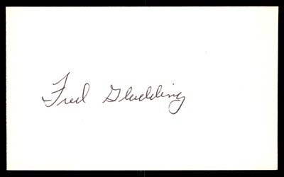 Fred Gladding Baseball Index Card Signed Auto Autograph (no COA) *e1