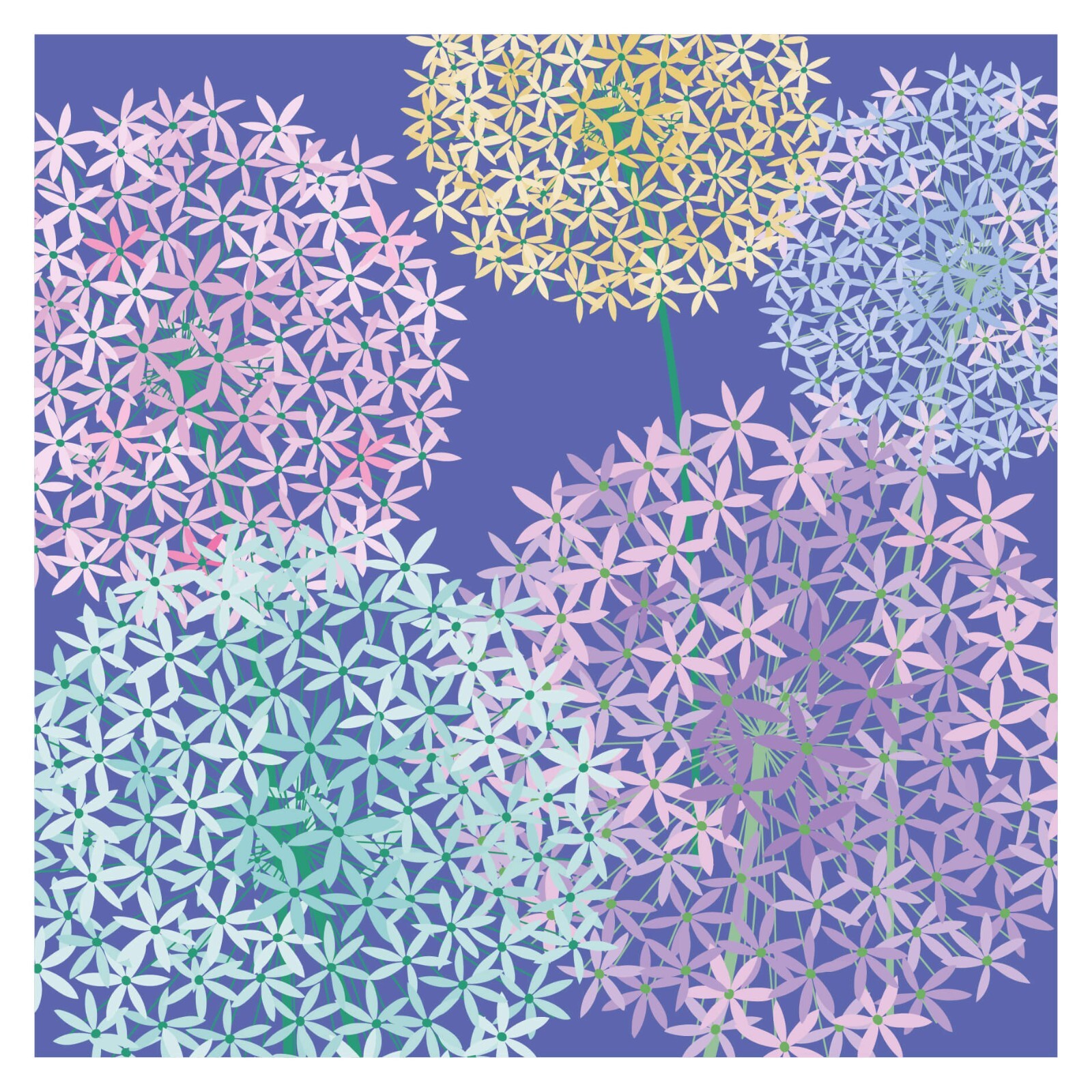 Pretty Birthday Card Lovely Floral Purple Flowers – Cute Embossed Greeting Card