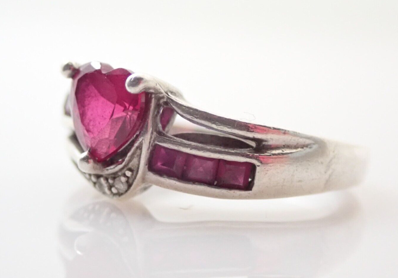 Chuck Clemency STS Signed Ruby Heart Diamond Ster… - image 3