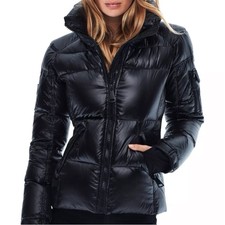Sam. Freestyle Goose Down Insulated Jet Black Puffer Jacket Xs Quilted Coat