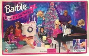 Mattel Barbie Home for The Holidays Playset 1994 No Dolls Decorating Kit
