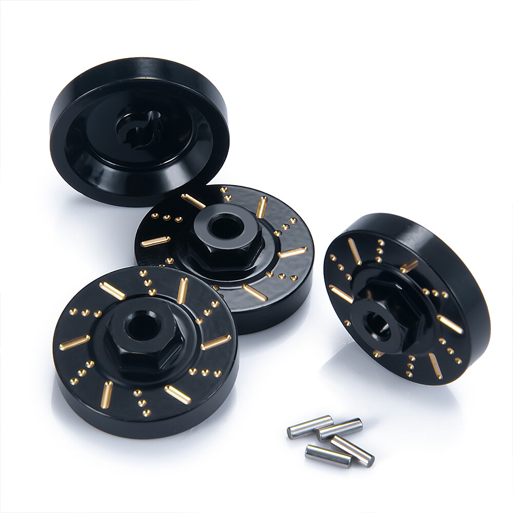 Brass Steering Knuckles Hex Adapters Counterweight For 1/24 Axial SCX24 RC Car