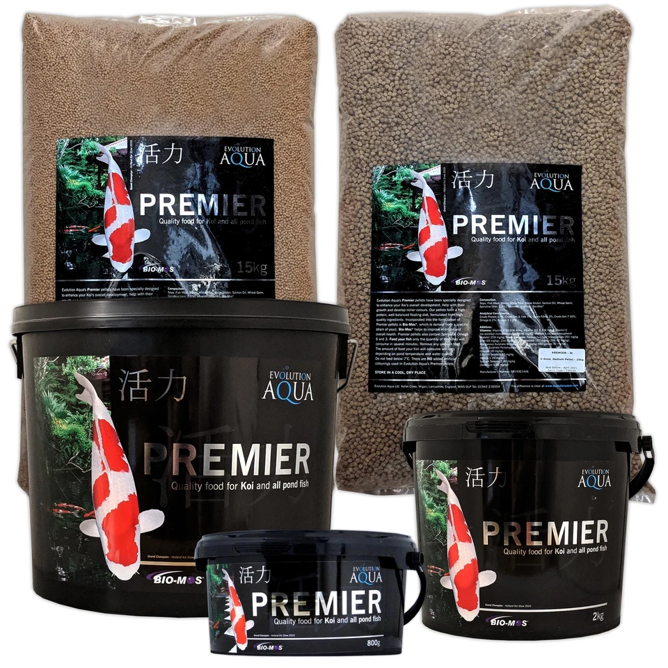 Evolution Aqua Premier Pond Pellets Fish Food Koi Health Growth Water Quality