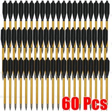60 Pack Aluminum Bolts 6.3'' Crossbow Arrows 50lbs-80lbs for Hunting Practice