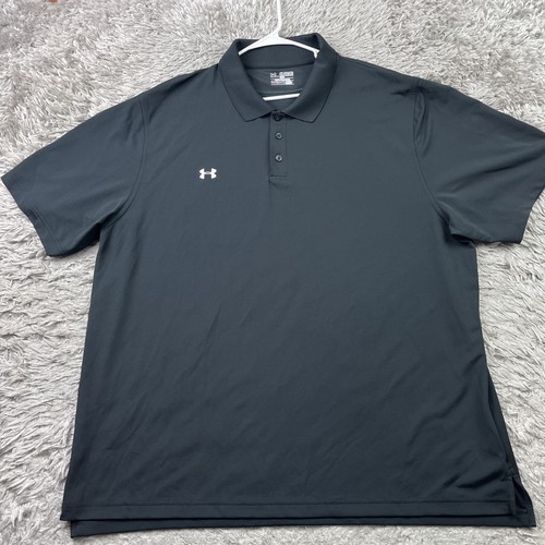 Under Armour Polo Shirt Mens Black 4XL Golf Performance Stretch Loose Heatgear