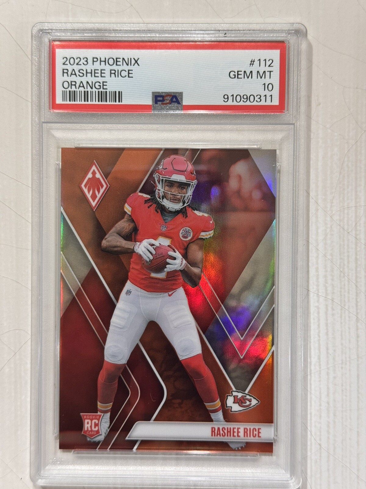 2023 Phoenix #112 Rashee Rice RC Orange 09/99 PSA 10 Gem Mint Chiefs