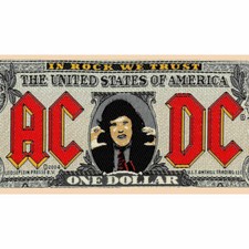 AC/DC - BANK NOTE - WOVEN PATCH - BRAND NEW - MUSIC BAND SP1905