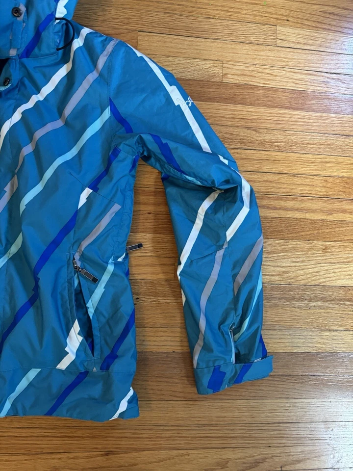 Women’s Bonfire Snowboarding Company Jacket Blue Stripes XS - Image 4 of 4