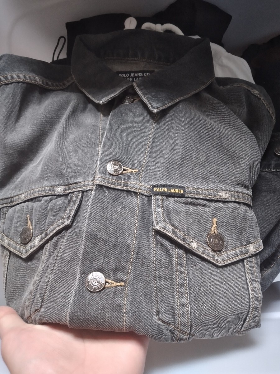 Vintage RALPH LAUREN POLO JEANS Denim Jacket Washed black Vintage RALPH LAUREN POLO JEANS Denim Jacket Washed black