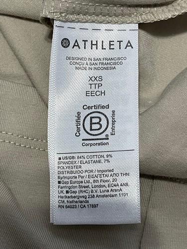 NWT Athleta Womens Size XXS Tan Effortless Tee Dress V Neck Ruched Stretch - Picture 5 of 13
