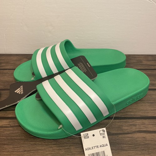 Adidas Adilette Aqua Green/White Slides Sandals Rare Mens Sz NEW*FY8048 |  eBay