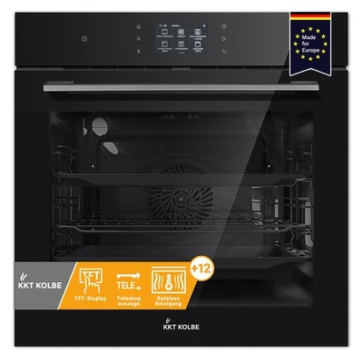 Einbau Backofen Herd autark 60cm Katalyse Grill Heißluft TFT-Display Pizzastufe