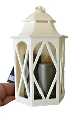 WHITE LANTERN W/ CANDLES SCENTPLUG BASE DIFFUSER NIGHTLIGHT YANKEE CANDLE
