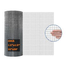 20GA Galvanized After Welding Hardware Cloth 16 in x 50 ft - 1/2 x1/2 inch Mesh
