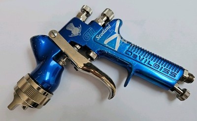 Devilbiss GTI 1.3 Spritzpistole Scotland Edition 115 HVLP Aircap + neuer Spritzpistolenbecher 