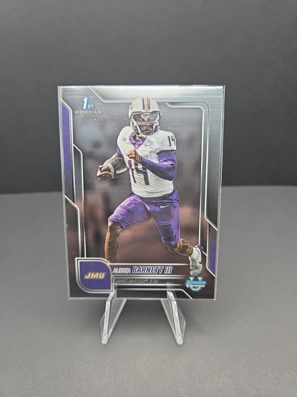 2025 Bowman University Chrome - Alonza Barnett III #35 (RC) James Madison (JMU)