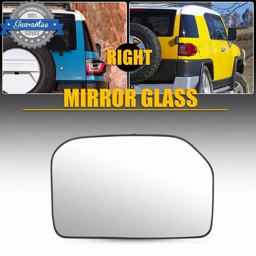 Passenger Mirror Glass For 2007-2014 Toyota FJ Cruiser Convex With Backing Plate
