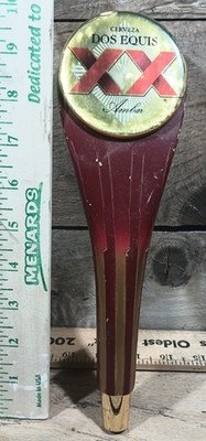 Vintage Dos Equis Ambar Cerveza beer tap handle.
