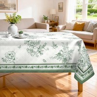Tischdecke Rechteckig Polyester FrüHling Blumen 152 X 213 Cm Deko