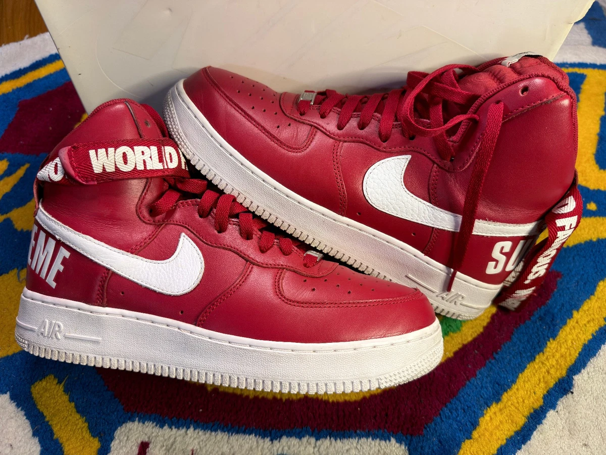 Preços baixos em Nike Supreme x Air Force 1 SP High Red | eBay