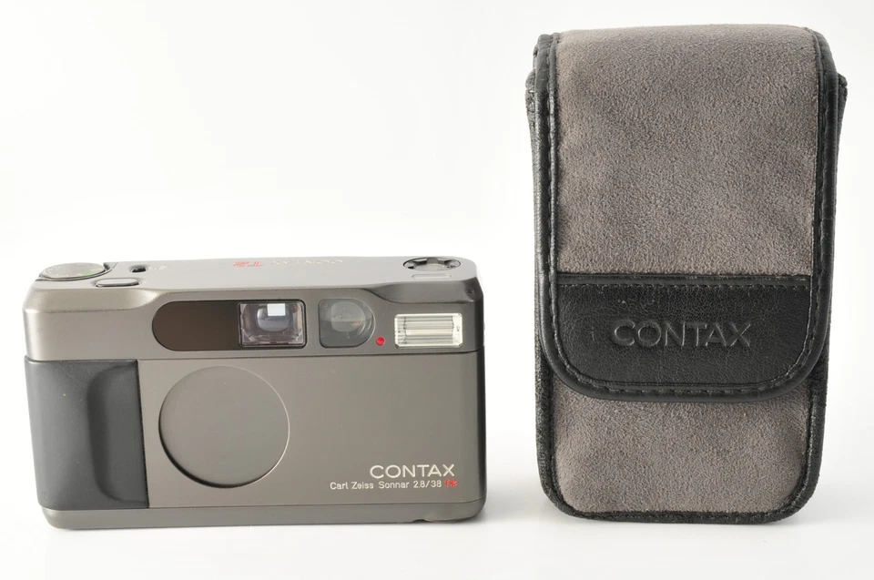 [Quasi come nuovo] Contax T2 Titan Black 35 mm fotocamera punta e scatta pellicola GIAPPONE #323 - Immagine 2 di 4