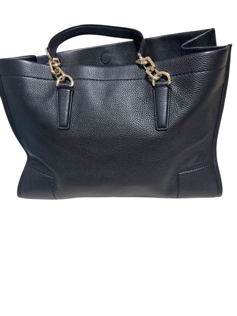 Tory Burch Tote Bag Leather Black Women's From Japan thumbnail 3