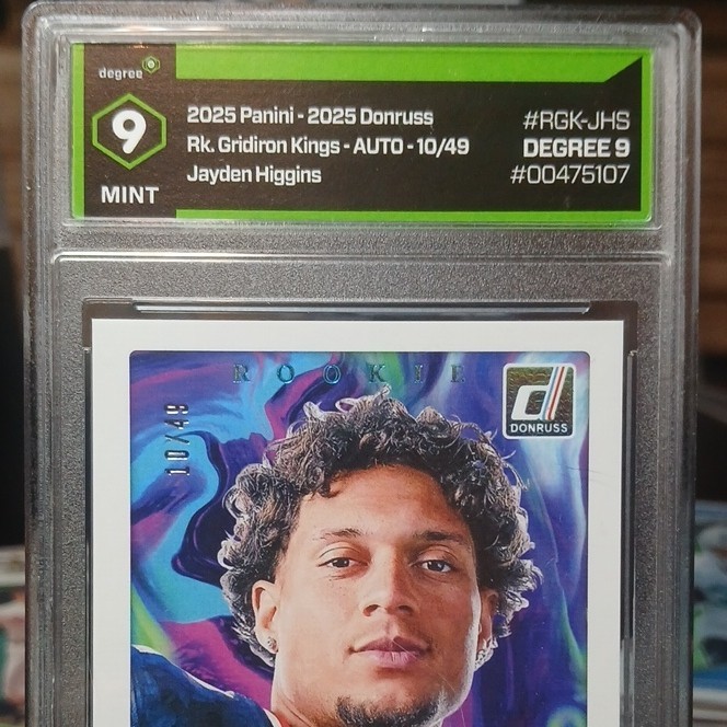 Jayden Higgins Panini Donruss Rookie Gridiron Kings #RGKJHS Autograph