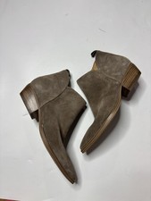 Marc Fisher Oshay Pointed Toe Booties Tan Heels Western Classy Womens 9M