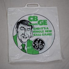 Howard Cosell Vintage CB Radio from GE Plastic Bag Cartoon General Electric