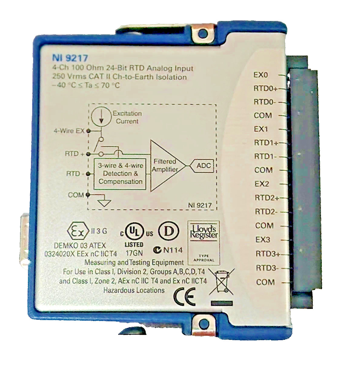 National Instruments NI 9217 Analog Input DAQ Module 4-Channel (New)