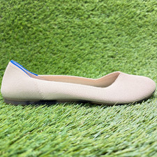 Rothy's The Flat Womens Size 7 Beige Casual Classic Slip On Ballet Flats Shoes