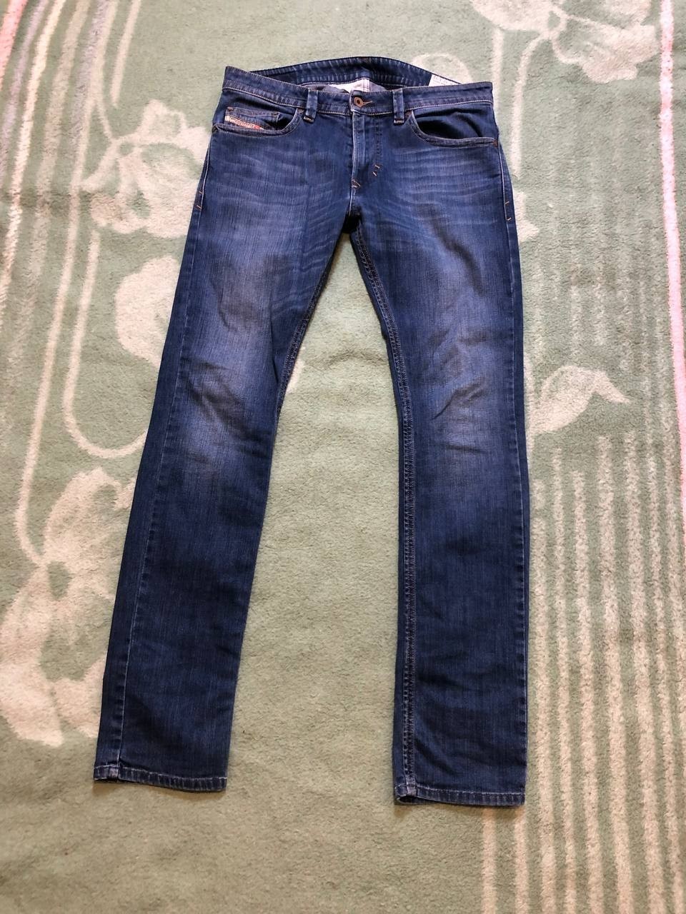 DIESEL Industry Men's Thavar Slim Skinny Jeans Dark Wash W32 L32