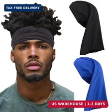 2 Pcs Dreadlocks Tube Sock Head Wrap Elastic Wide Headband Long Dreads Braids Ca