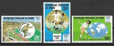 1978 Benin Sc397-9 complete World Soccer Cup set of 3 MNH