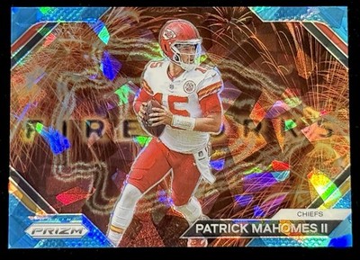 Patrick Mahomes II 2023 Panini Prizm Fireworks #F-2 Blue Ice Prizm #’d/99