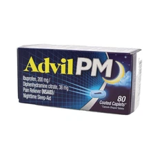 Advil PM Pain Reliever & Nighttime Sleep Aid 200Mg 80 Coated Caplets EXP 05/2026