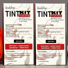 2 PACK Godefroy Hair Color Tint Kit - Dark Brown 20 Application HAIR  FACIAL